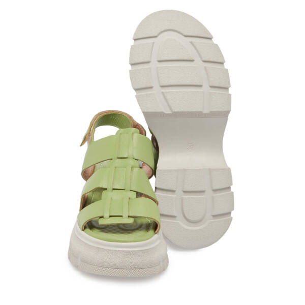 Yeşil Deri Kadın Sandalet - K24Y1SN67154-G81 - 4