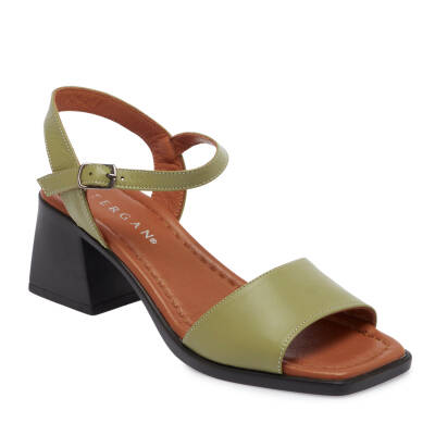  Yeşil Deri Kadın Sandalet - K24Y1SN67240-G81 - 1