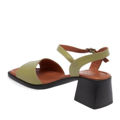  Yeşil Deri Kadın Sandalet - K24Y1SN67240-G81 - 2