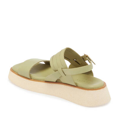 Yeşil Deri Kadın Sandalet - K24Y1SN67260-G81 - 2