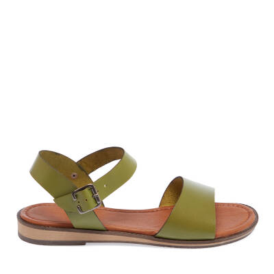 Yeşil Deri Kadın Sandalet - K24Y1SN67275-H48 - 3