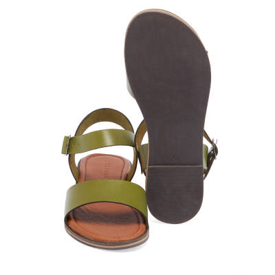 Yeşil Deri Kadın Sandalet - K24Y1SN67275-H48 - 4