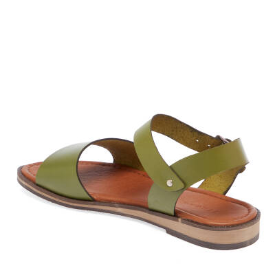  Yeşil Deri Kadın Sandalet - K24Y1SN67275-H48 - 2
