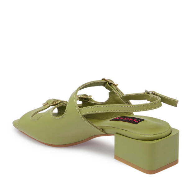 Yeşil Deri Kadın Sandalet - K24Y1SN67292-G81 - 2