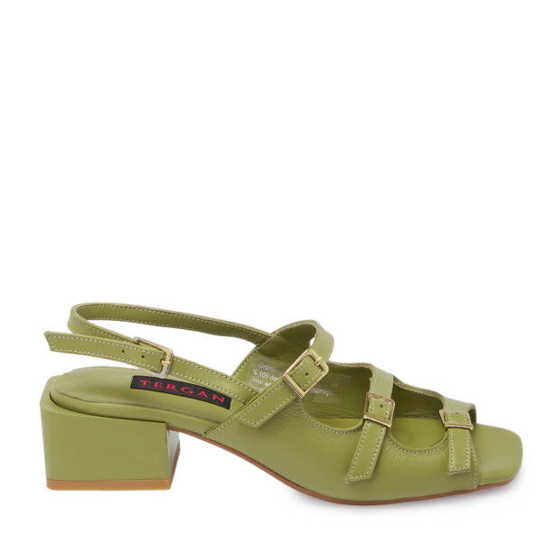 Yeşil Deri Kadın Sandalet - K24Y1SN67292-G81 - 3