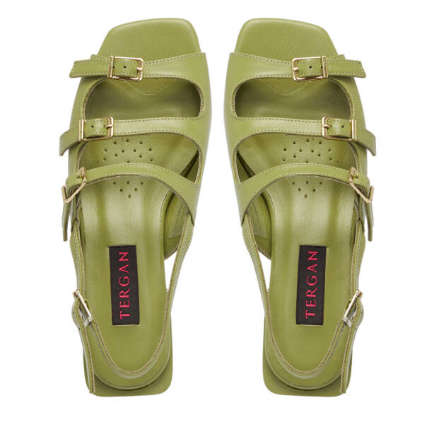 Yeşil Deri Kadın Sandalet - K24Y1SN67292-G81 - 5