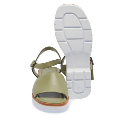 Yeşil Deri Kadın Sandalet - K24Y1SN67411-G81 - 4