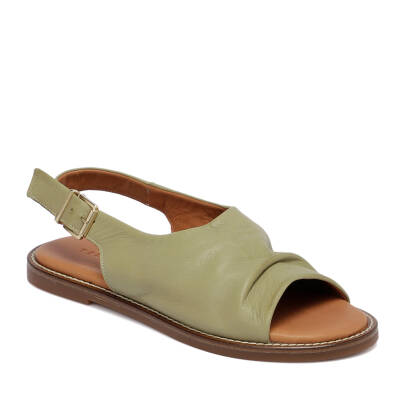 Yeşil Deri Kadın Sandalet - K24Y1SN67416-G81 