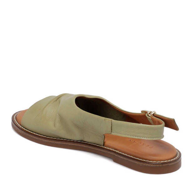 Yeşil Hakiki Deri Kadın Sandalet - K24Y1SN67416-G81 - 3