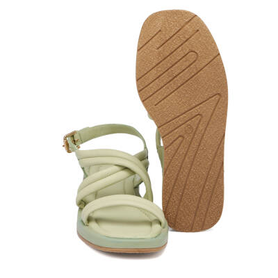 Yeşil Deri Kadın Sandalet - K24Y1SN67420-G81 - 4