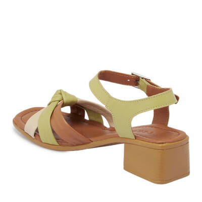 Yeşil Deri Kadın Sandalet - K25Y1SN67771-G81 - 2