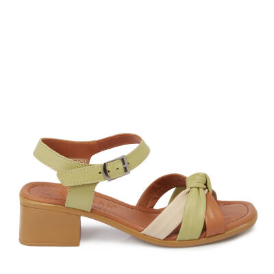 Yeşil Deri Kadın Sandalet - K25Y1SN67771-G81 - 3