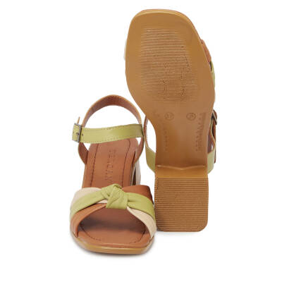 Yeşil Deri Kadın Sandalet - K25Y1SN67771-G81 - 4
