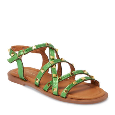 Yeşil Deri Kadın Sandalet - K25Y1SN67778-G81 - 1