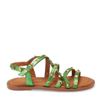 Yeşil Deri Kadın Sandalet - K25Y1SN67778-G81 - 3