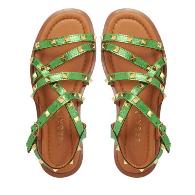 Yeşil Deri Kadın Sandalet - K25Y1SN67778-G81 - 5