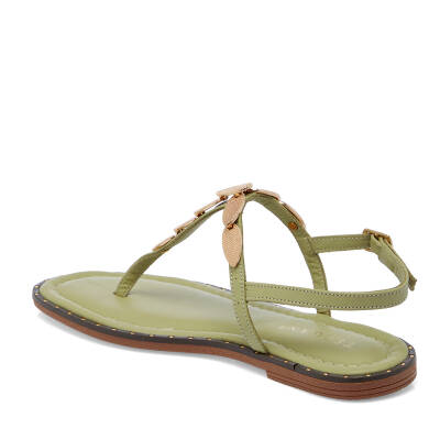Yeşil Deri Kadın Sandalet - K25Y1SN67780-S1J - 2