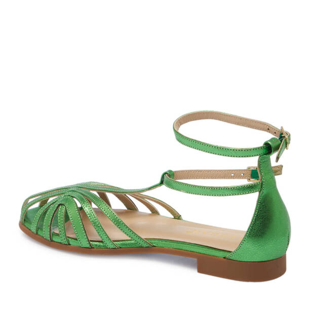 Yeşil Deri Kadın Sandalet - K25Y1SN67789-G81 - 2