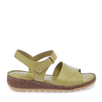 Yeşil Deri Kadın Sandalet - K25Y1SN67837-G81 - 3