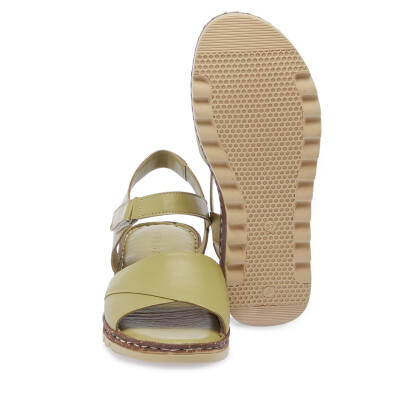 Yeşil Deri Kadın Sandalet - K25Y1SN67837-G81 - 4