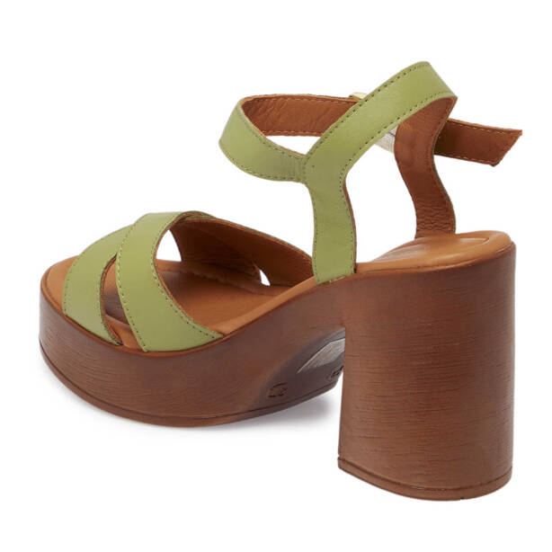 Yeşil Hakiki Deri Kadın Sandalet - K25Y1SN67859-G81 - 3
