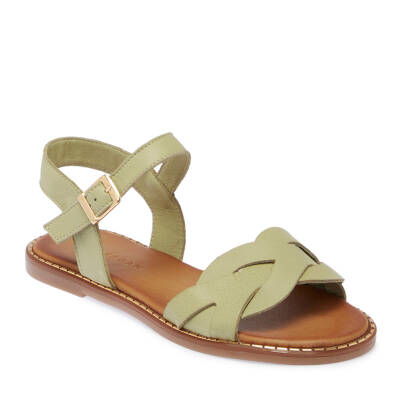 Yeşil Deri Kadın Sandalet - K25Y1SN67885-G81 