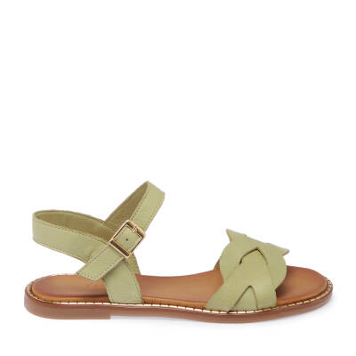 Yeşil Deri Kadın Sandalet - K25Y1SN67885-G81 - 3