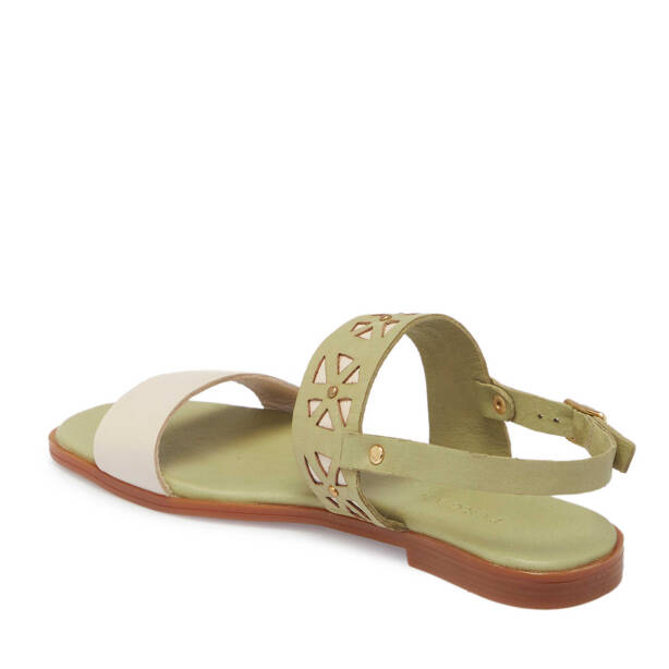 Yeşil Deri Kadın Sandalet - K25Y1SN67889-G81 - Tergan