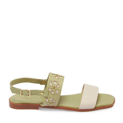 Yeşil Deri Kadın Sandalet - K25Y1SN67889-G81 - 3