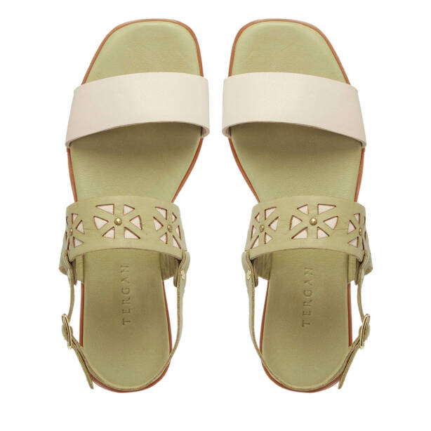 Yeşil Deri Kadın Sandalet - K25Y1SN67889-G81 - Tergan