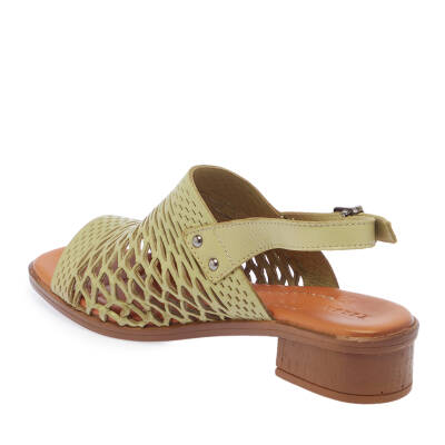 Yeşil Deri Kadın Sandalet - K25Y1SN67928-G81 - 2
