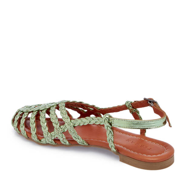 Yeşil Deri Kadın Sandalet - K25Y1SN67954-G81 - Tergan