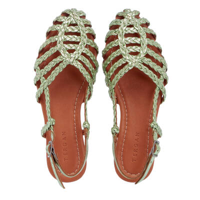 Yeşil Deri Kadın Sandalet - K25Y1SN67954-G81 - 5