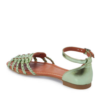 Yeşil Deri Kadın Sandalet - K25Y1SN67955-G81 - 2