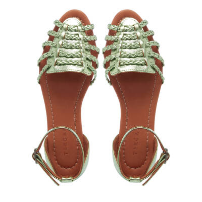 Yeşil Deri Kadın Sandalet - K25Y1SN67955-G81 - 5