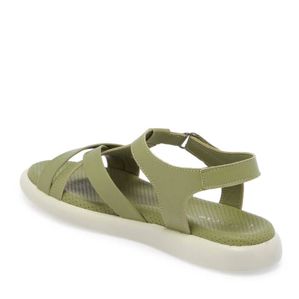 Yeşil Deri Kadın Sandalet - K25Y1SN67974-G81 - Tergan