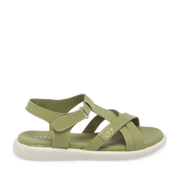 Yeşil Deri Kadın Sandalet - K25Y1SN67974-G81 - Tergan