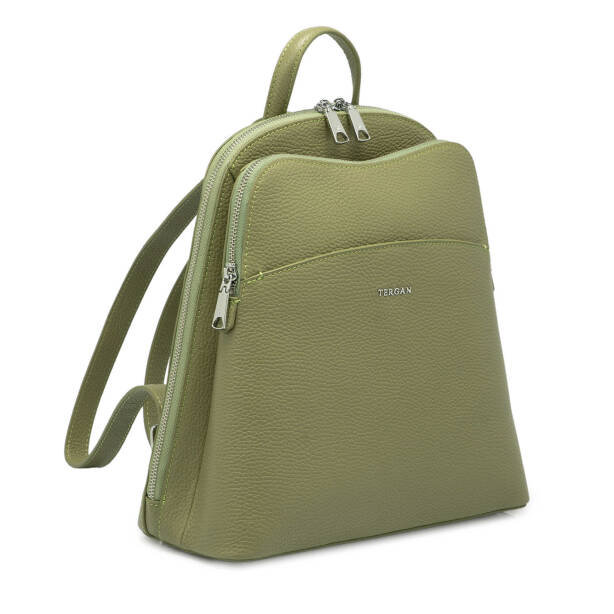 Yeşil Hakiki Deri Kadın Sırt Çantası - S1SR00079802-U5V - 2