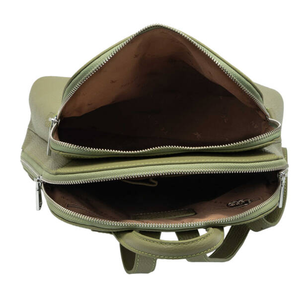 Yeşil Hakiki Deri Kadın Sırt Çantası - S1SR00079802-U5V - 4