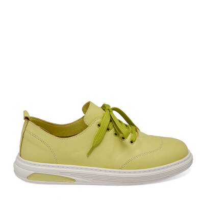 Yeşil Deri Kadın Sneaker - K24I1AY67093-G81 - 3