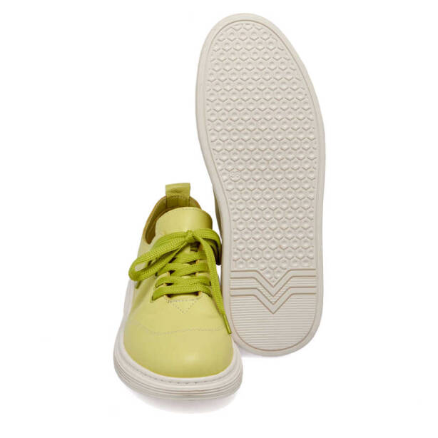 Yeşil Deri Kadın Sneaker - K24I1AY67093-G81 - 4