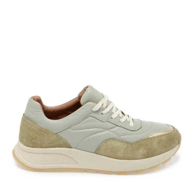 Yeşil Deri Kadın Sneaker - K24I1AY67304-O48 - 3
