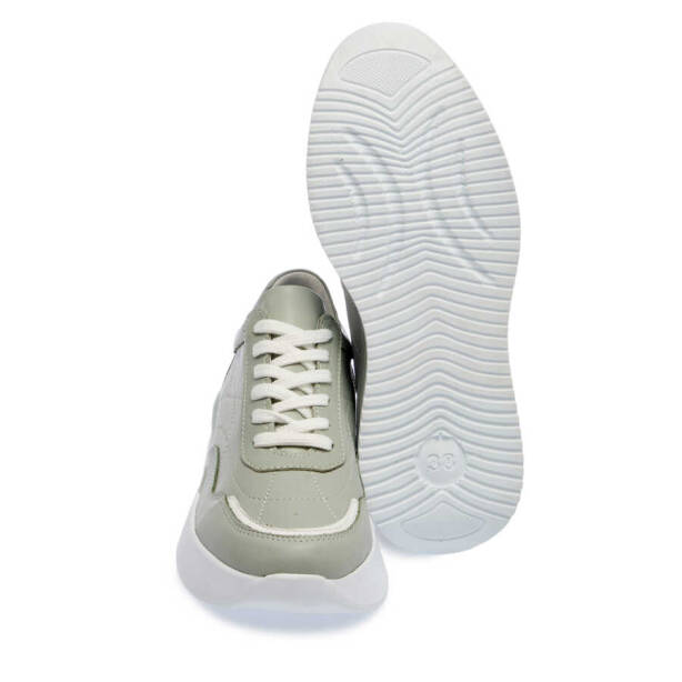 Yeşil Deri Kadın Sneaker - K24I1AY67314-G81 - 4