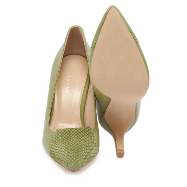 Yeşil Deri Kadın Stiletto - K24I1AY67174-H3B - 4