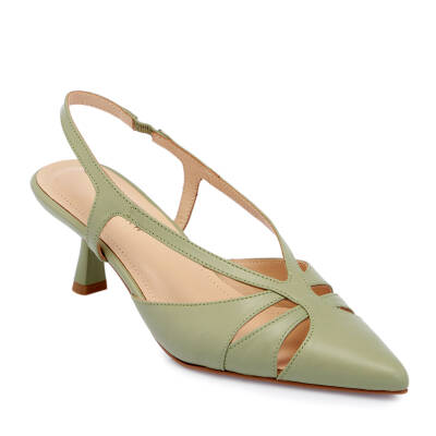 Yeşil Deri Kadın Stiletto - K25Y1AY67804-G81 