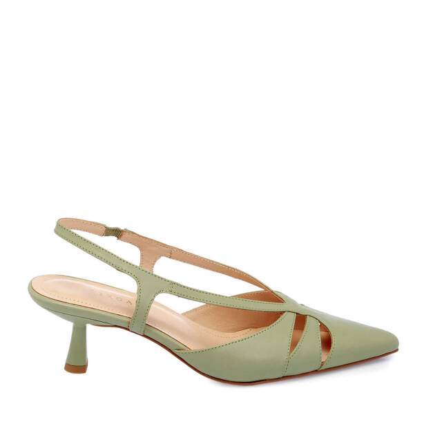 Yeşil Hakiki Deri Kadın Stiletto - K25Y1AY67804-G81 