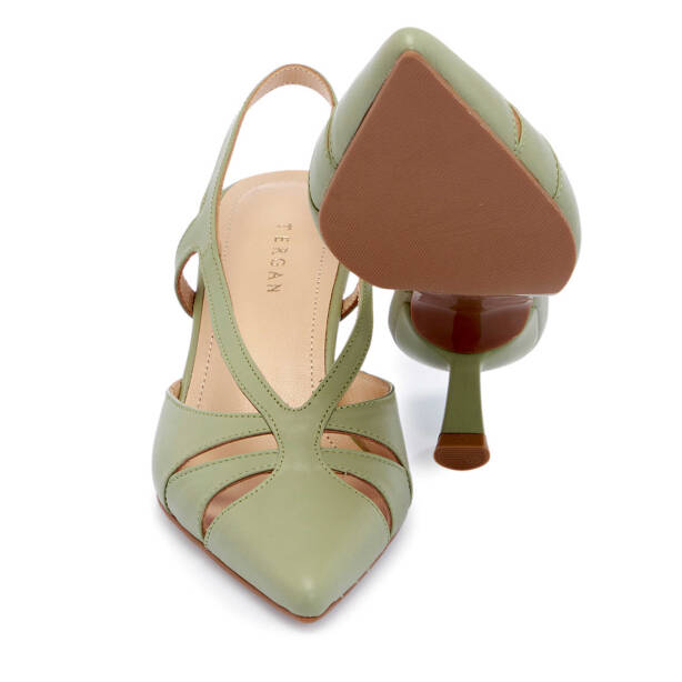 Yeşil Hakiki Deri Kadın Stiletto - K25Y1AY67804-G81 - 4