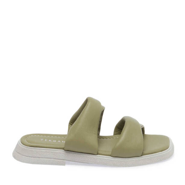 Yeşil Deri Kadın Terlik - K24Y1TR67130-G81 - 3