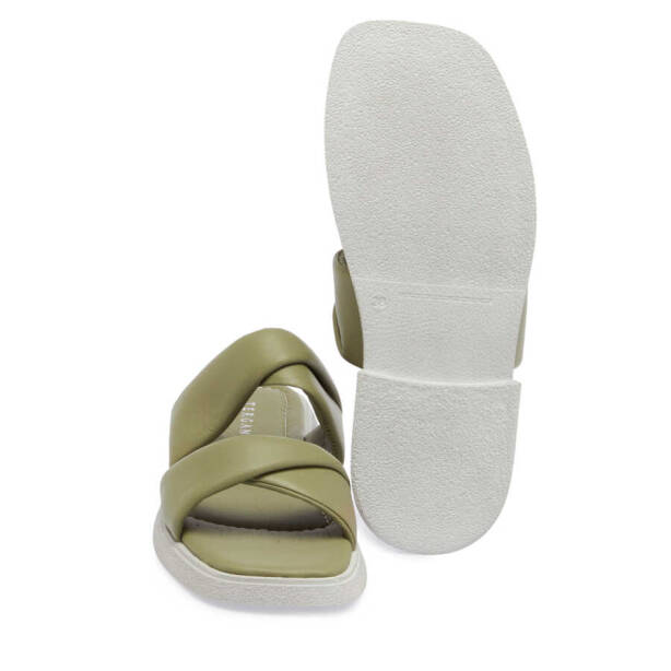 Yeşil Deri Kadın Terlik - K24Y1TR67130-G81 - 4