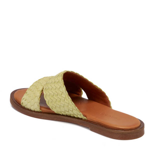 Yeşil Hakiki Deri Kadın Terlik - K24Y1TR67438-G81 - 2
